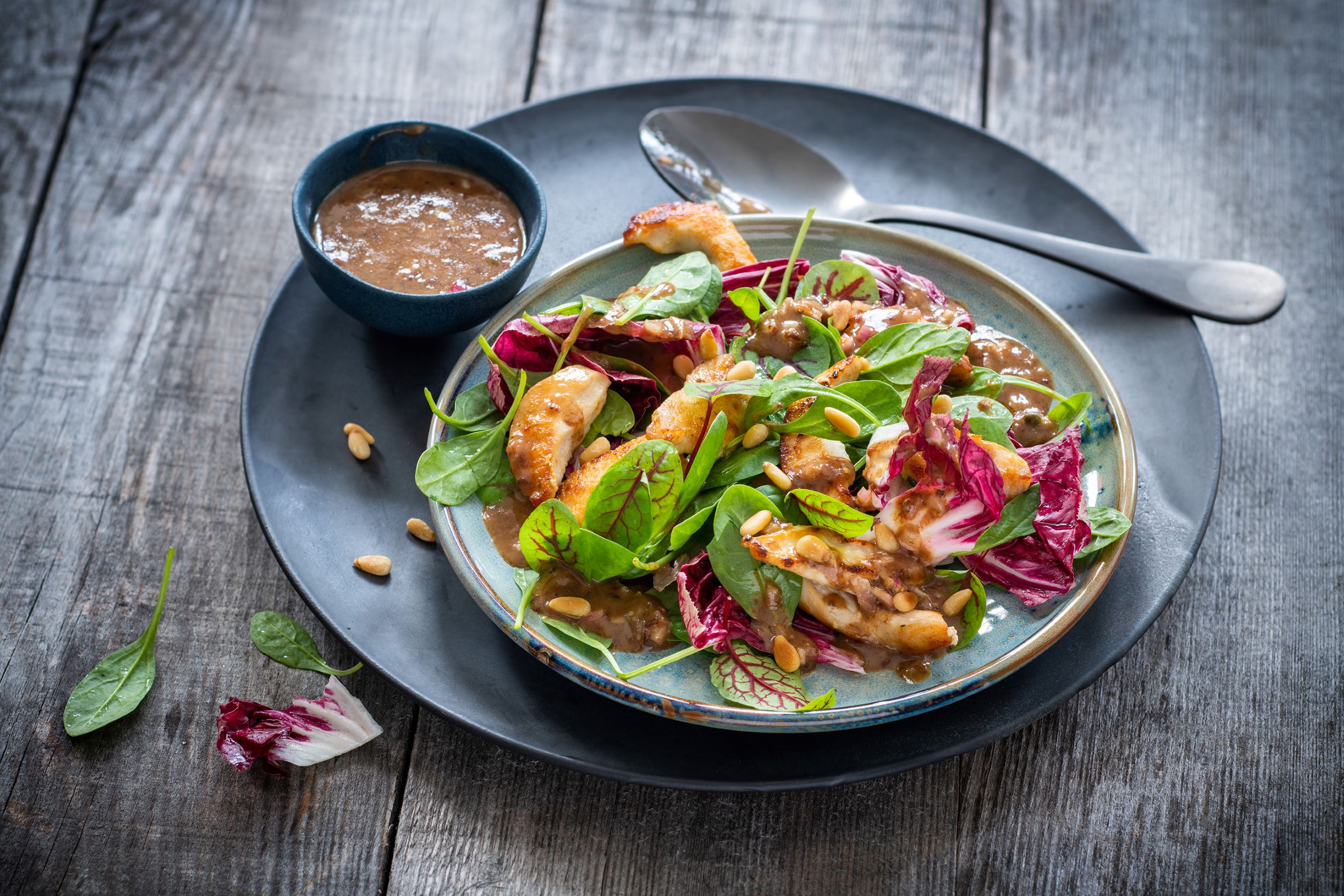 Blattsalat Pflaumendressing