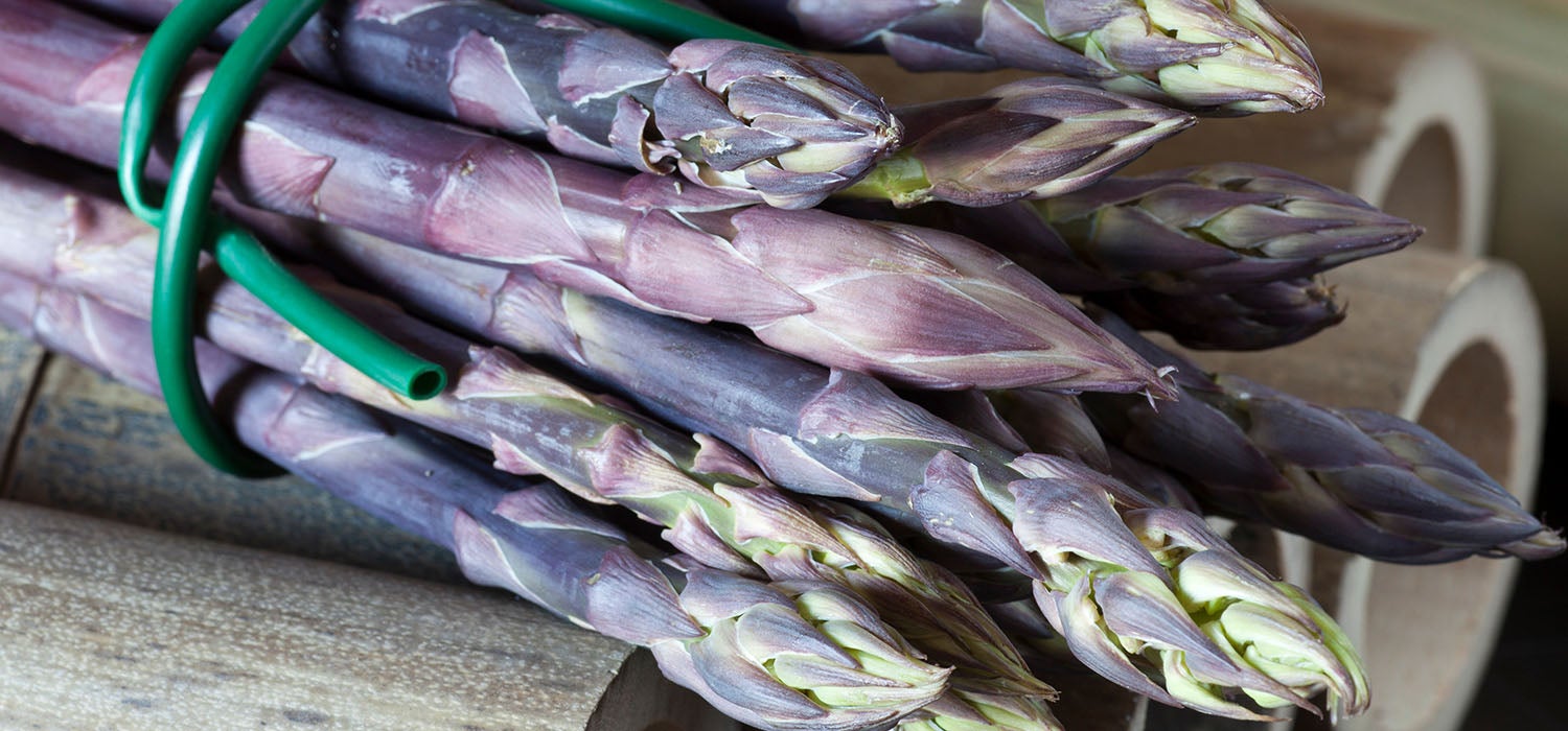 Ein Foto von Violettem Spargel