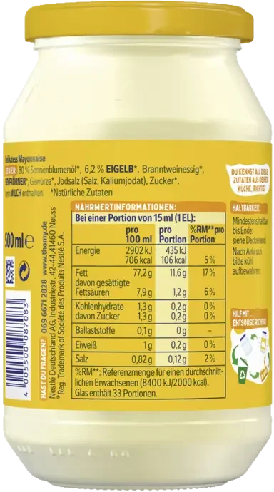 THOMY Delikatess Mayonnaise 500ml
