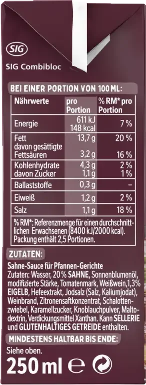 THOMY Les Sauces Pfannen Sahne-Sauce