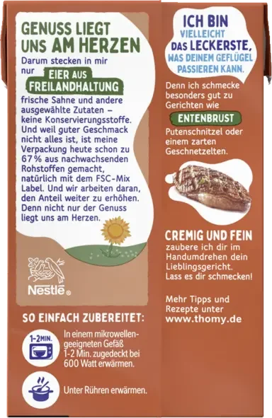THOMY Les Sauces Geflügel Sahne-Sauce