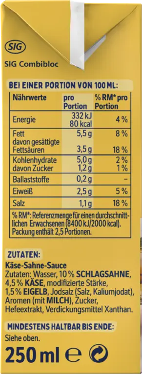 THOMY Les Sauces Käse Sahne-Sauce