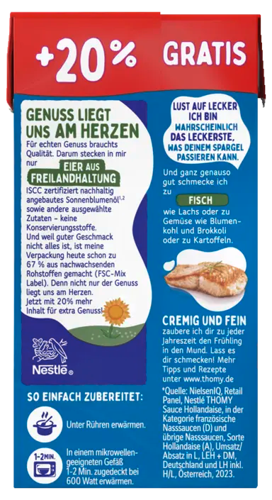 THOMY Les Sauces Hollandaise +20%