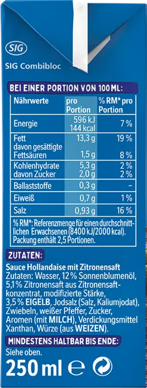 THOMY Les Sauces Hollandaise mit Zitrone