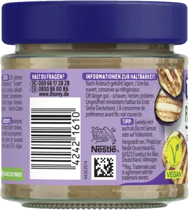 THOMY Brotaufstrich Gebratene Aubergine & Knoblauch 180g
