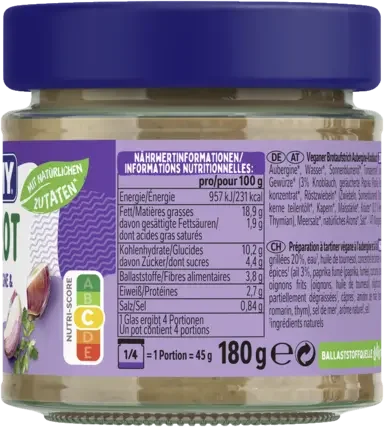 THOMY Brotaufstrich Gebratene Aubergine & Knoblauch 180g