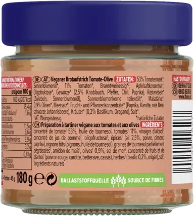 THOMY Brotaufstrich Tomate, Olive & Knoblauch 180g