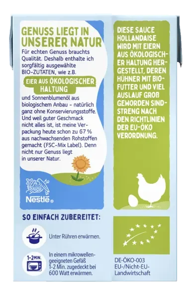 THOMY Les Sauces Hollandaise Légère Bio