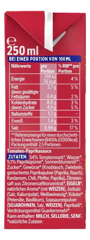 THOMY Les Sauces Tomate Paprika