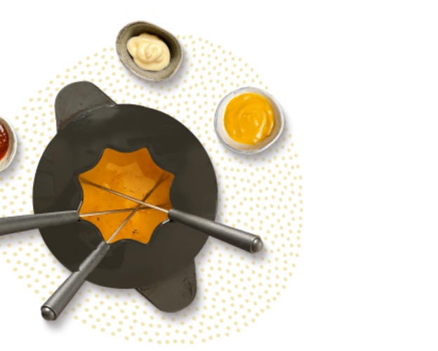 Fonduetopf freigestellt