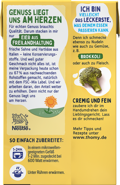 THOMY Les Sauces Käse SahneSauce thomy.de